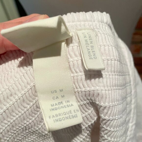 H&M linen blend, button down midi dress. Size M - Picture 5 of 5